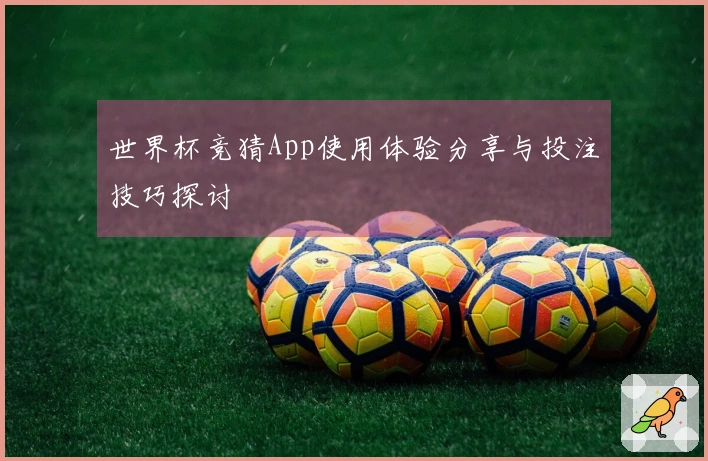 世界杯竞猜App使用体验分享与投注技巧探讨